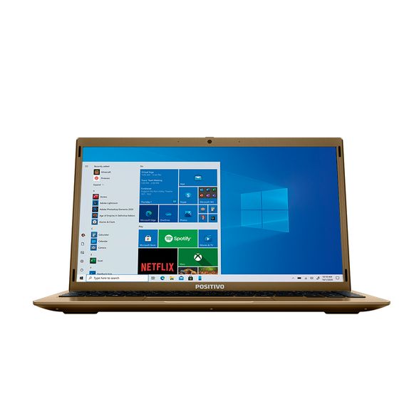 Notebook Positivo Motion Q464C Intel® Atom® Quad-Core™ Windows 10 Home 14.1" Dourado