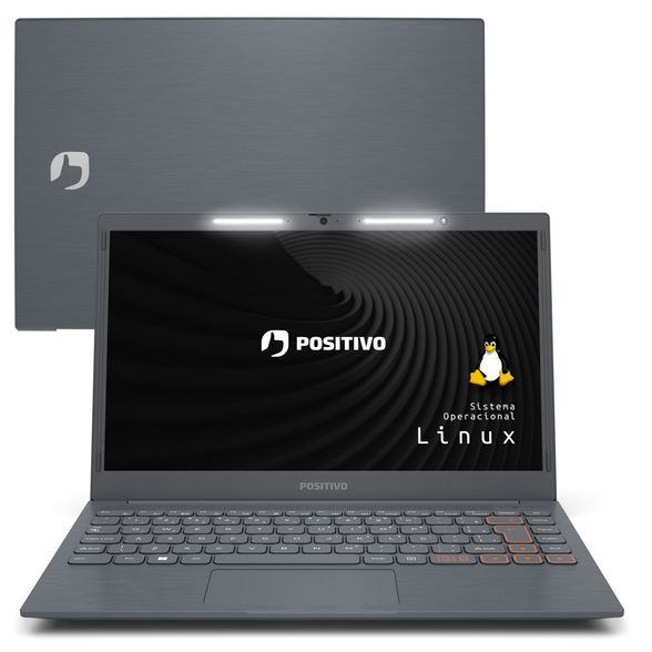 Notebook Positivo Vision C14 Lumina BAR Intel® Celeron® Dual Core™ Linux 8GB 240GB SSD 14” HD – Cinza