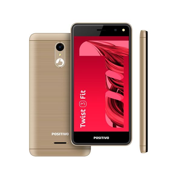 Smartphone Positivo Twist 3 Fit S509C 32GB Dual Chip 5” - Dourado