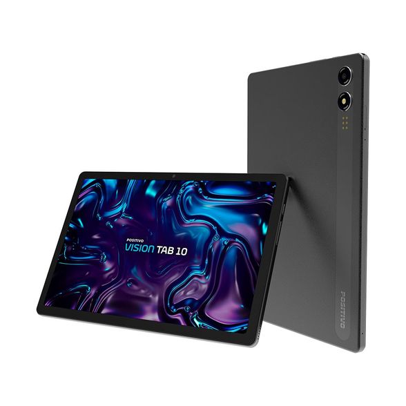 Tablet Positivo Vision Tab 10 4GB RAM 128GB - Octa-Core Android 13 Wi-Fi 4G - Tela 10, 1" HD IPS Câmera 13MP e 5MP - Preto